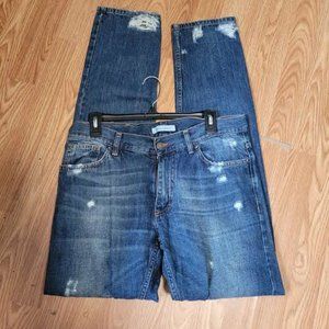 Pierre Balmain Distressed Straight Slim Jeans Size 35